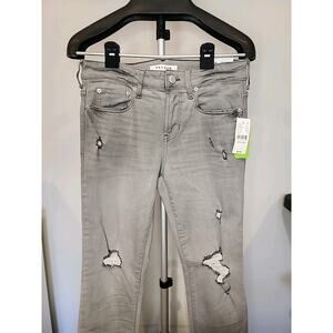 PacSun Stacked Skinny Grey Distressed Jeans Ripped Skater Men's 28x30